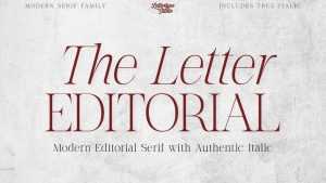 The Letter Editorial Font › Fontesk