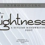 The lightness Handwritten Font