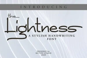 The lightness Handwritten Font