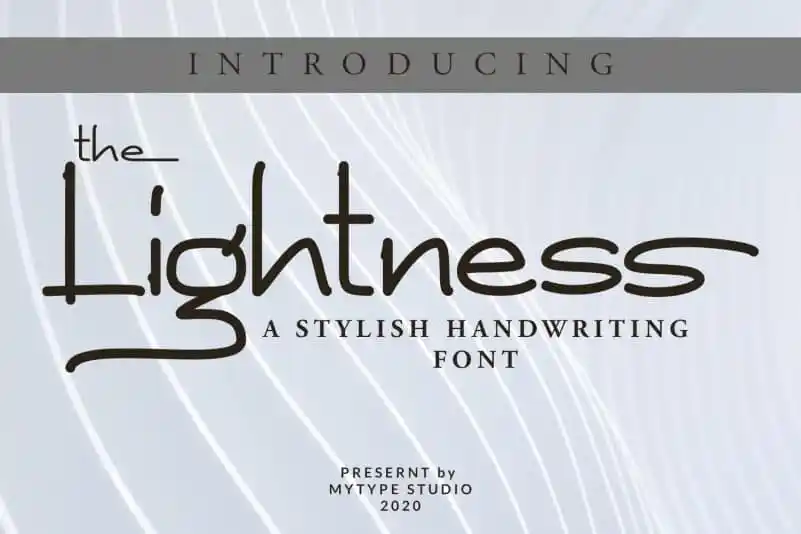 The lightness Handwritten Font