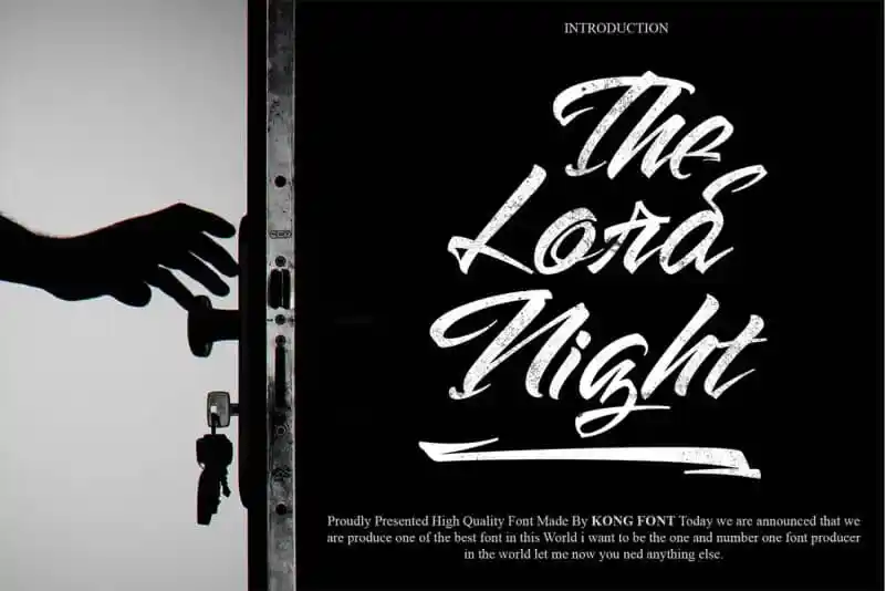 The Lord Night Brush Font