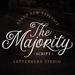 The Majority Script Font - Fonte Grátis The Majority Script Font