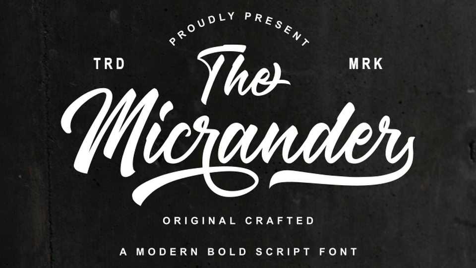The Micrander Script Font › Fontesk