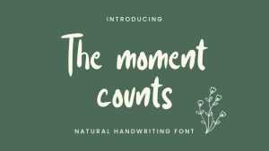 The Moment Counts Font › Fontesk