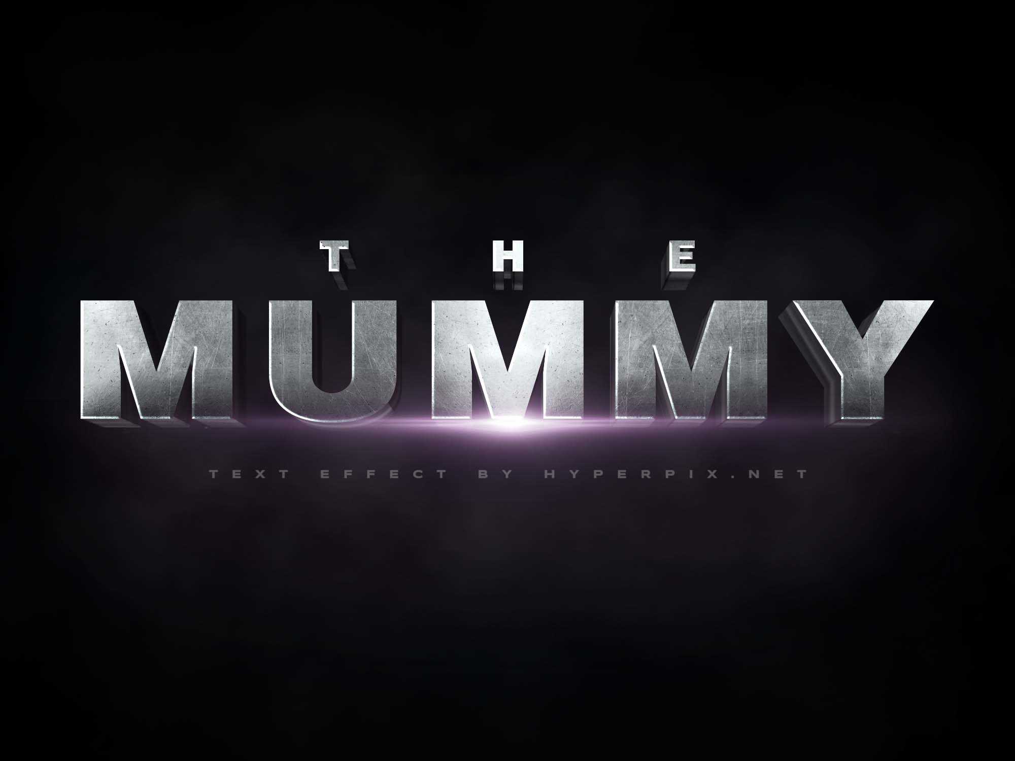 The Mummy Cinematic 3D Text Effect (PSD)