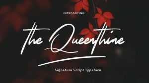 The Queenthine Script Font › Fontesk