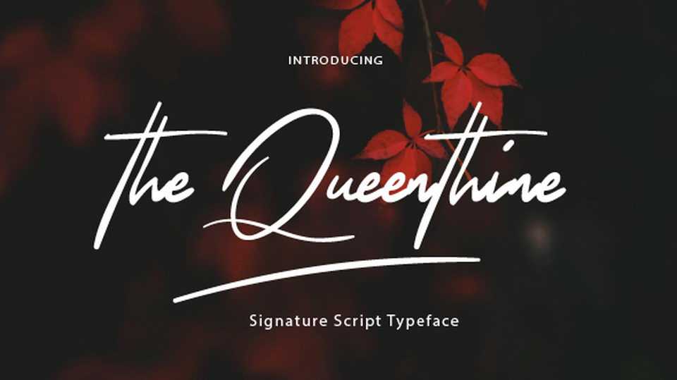 The Queenthine Script Font › Fontesk
