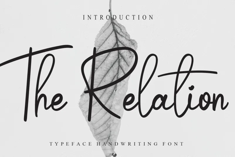 The Relation Script Font