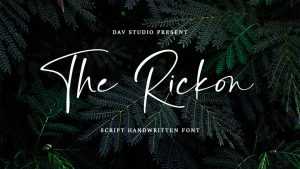 The Rickon Script Font › Fontesk