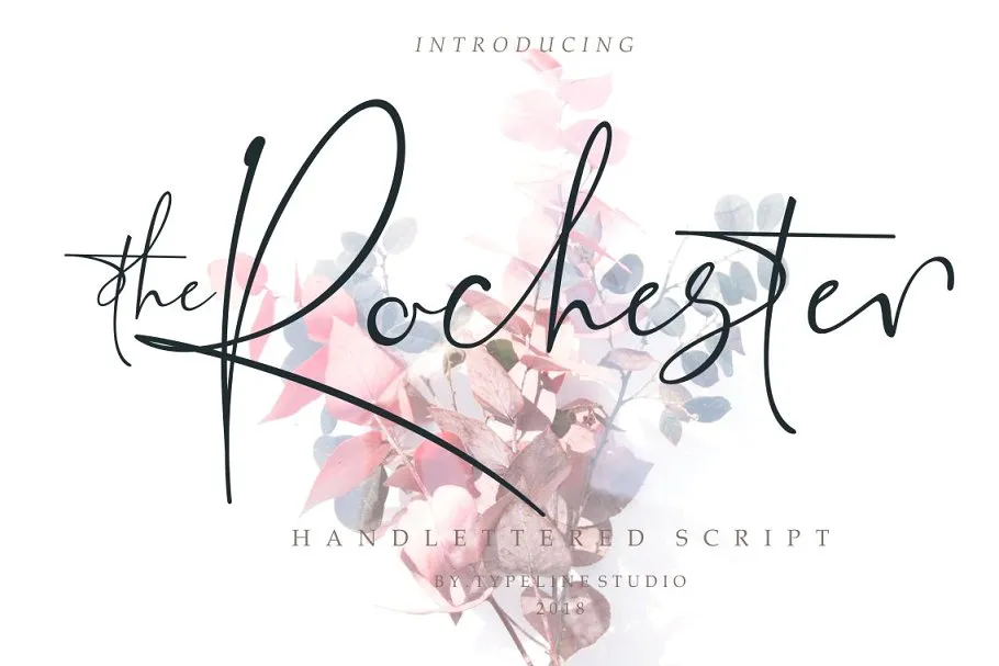 the Rochester Signature Font