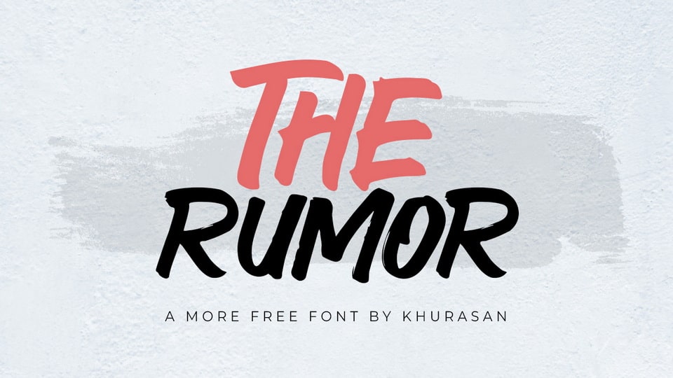 The Rumor Font › Fontesk