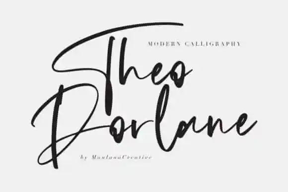Theodorlane Calligraphy Font