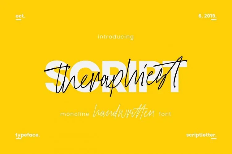 Theraphiest Script Font