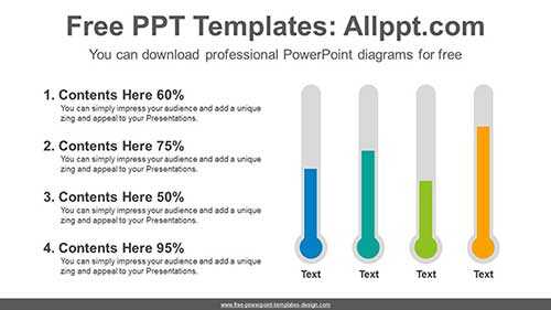 Thermometer chart PowerPoint Diagram