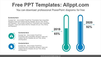 Thermometer chart PowerPoint Diagram Template