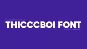 Thicccboi Font Family › Fontesk