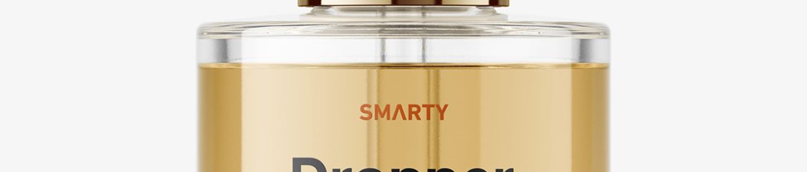 Thick bottle with dropper mockup / clear