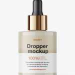 Thick bottle with dropper mockup / glossy - Free PSD Download Thick bottle with dropper mockup / glossy