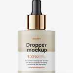 Thick bottle with dropper mockup / matt