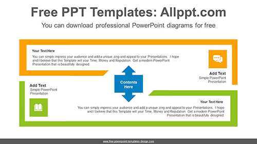 Thick line rectangle PowerPoint Diagram Template