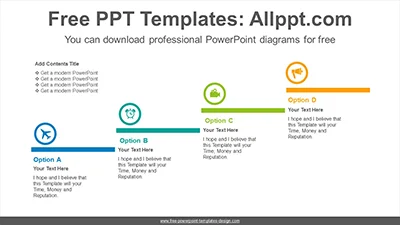 Thick lines stairs PowerPoint Diagram Template