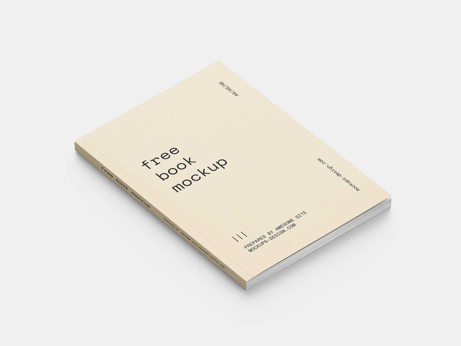 Thin book mockup