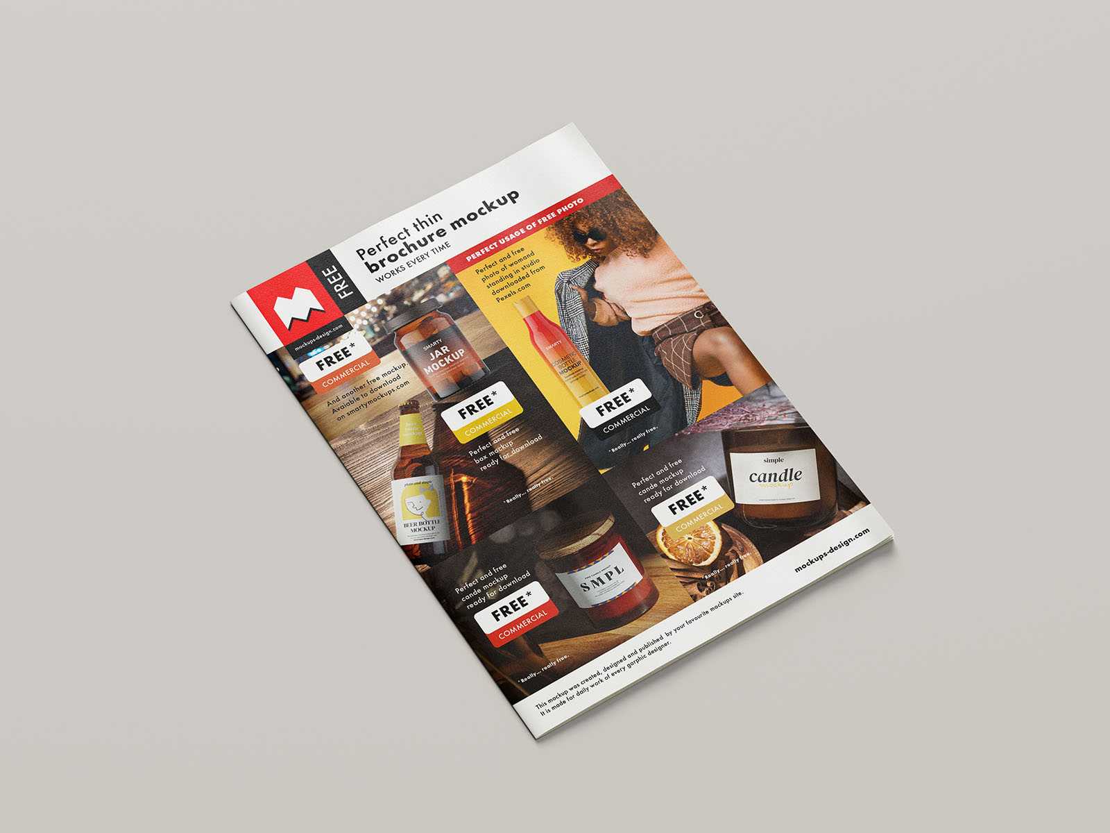 Thin magazine mockup - Instant Download