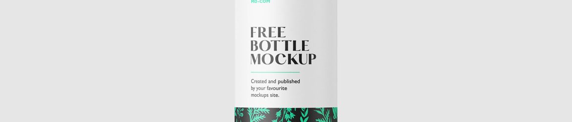 Thin plastic bottles mockup