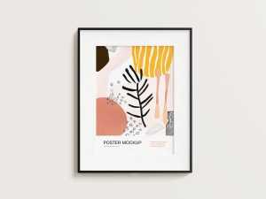 Thin poster frame mockup - Instant Download