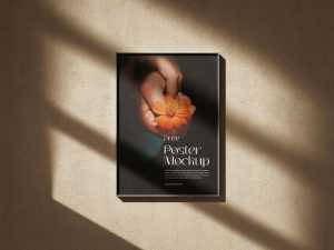 Thin poster frames on the wall mockup - Instant Download