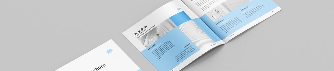 Thin square brochure mockup Thin square brochure mockup