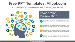 Thinking human brain PowerPoint Diagram Template