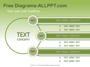 Three Agenda PPT Diagram