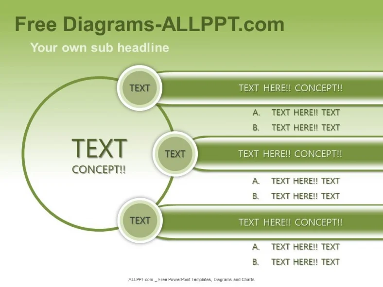 Three Agenda PPT Diagram
