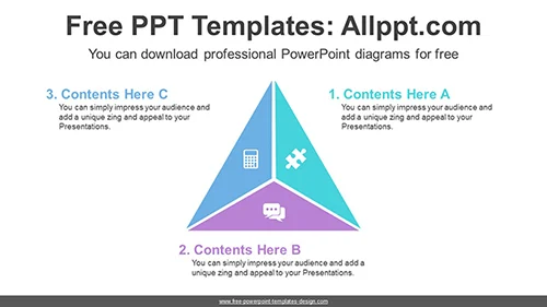 Three Triangle Combination PowerPoint Diagram