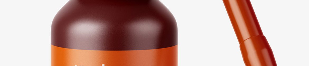 Throat spray bottle mockup