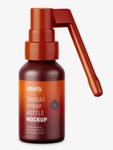 Throat spray bottle mockup