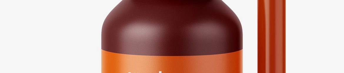 Throat spray bottle mockup