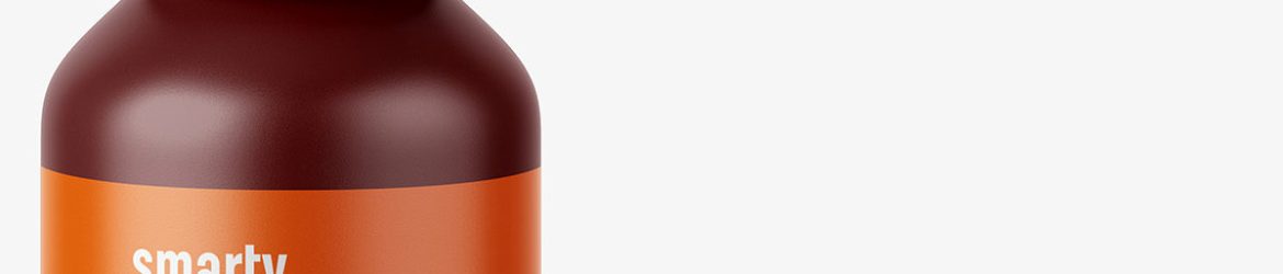 Throat spray bottle mockup