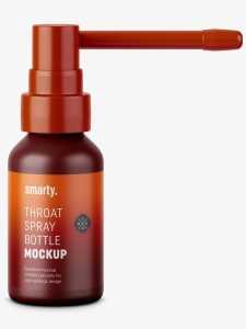 Throat spray bottle mockup