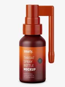 Throat spray bottle mockup