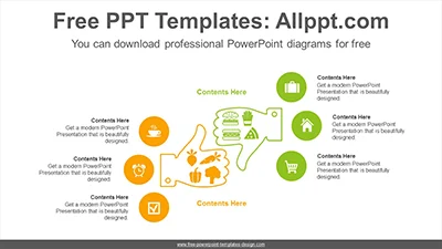 Thumb up-down PowerPoint Diagram Template