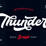 Thunder Bold Script Font - Fonte Grátis Thunder Bold Script Font