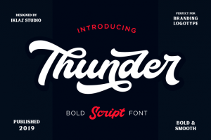 Thunder Bold Script Font