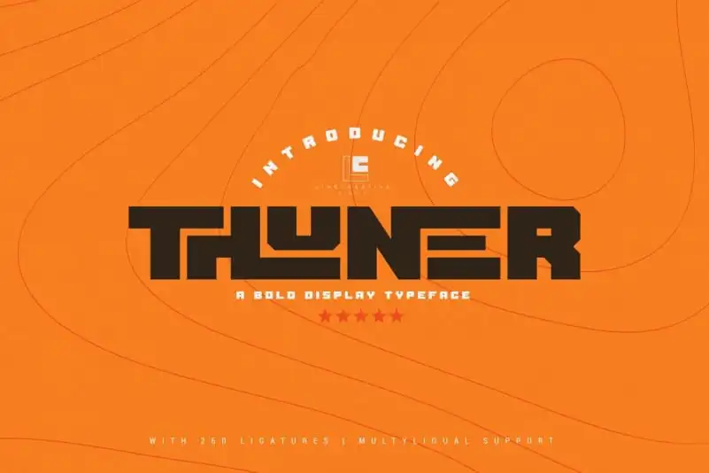 Thuner Display Font