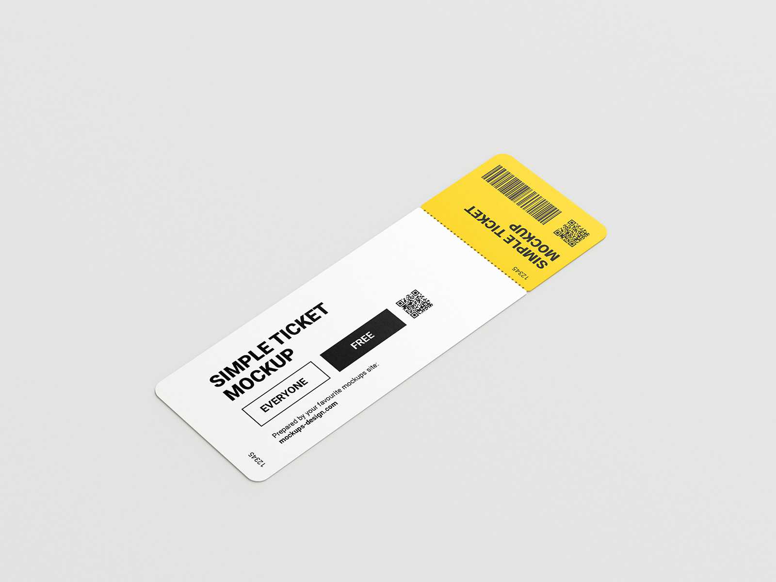 Ticket mockup