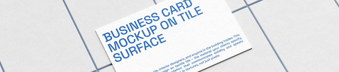 Tiled surface business card mockup