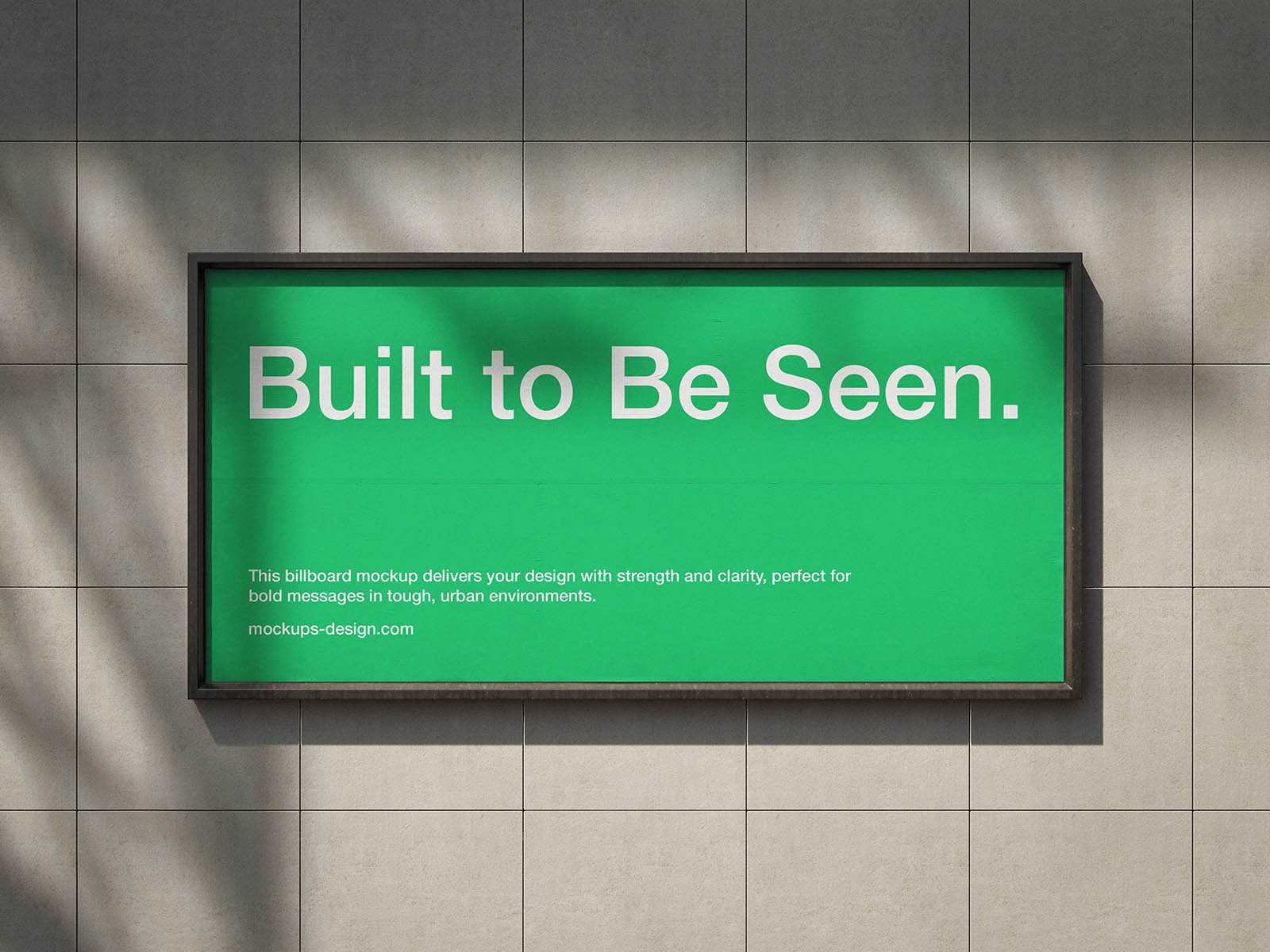 Tiled wall billboard mockup