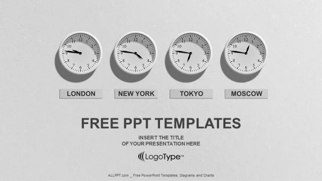 Time 4 Clocks-Business PowerPoint Templates