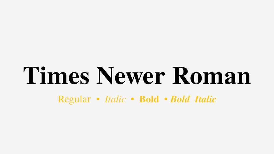 Times Newer Roman Font Family › Fontesk